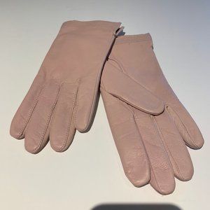 Pink Leather Gloves